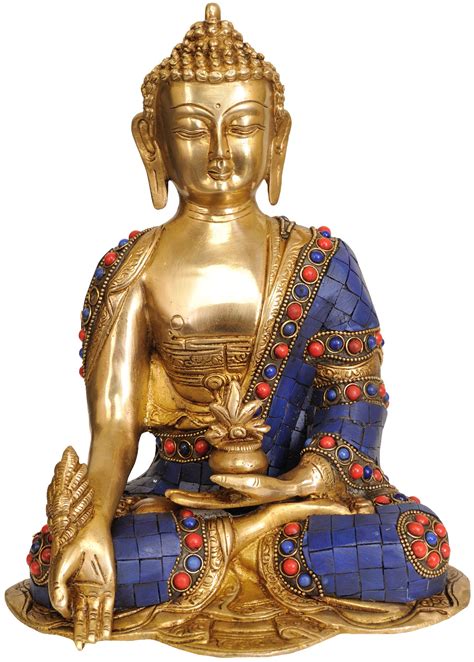 9 The Medicine Buddha Tibetan Buddhist Deity In Brass Handmade