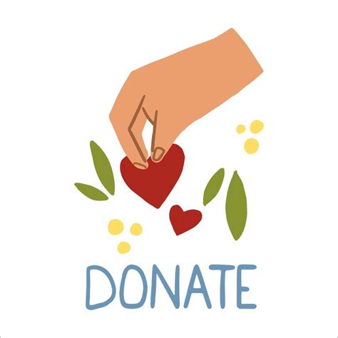 concept  charity fundraising donate   vector art
