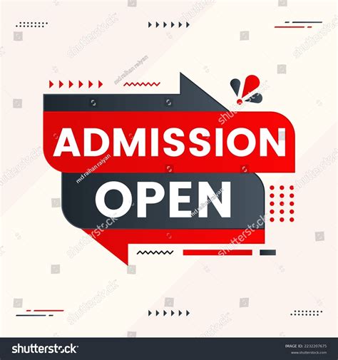 Admission Open Banner Abstract School College Stock Vector (Royalty ...