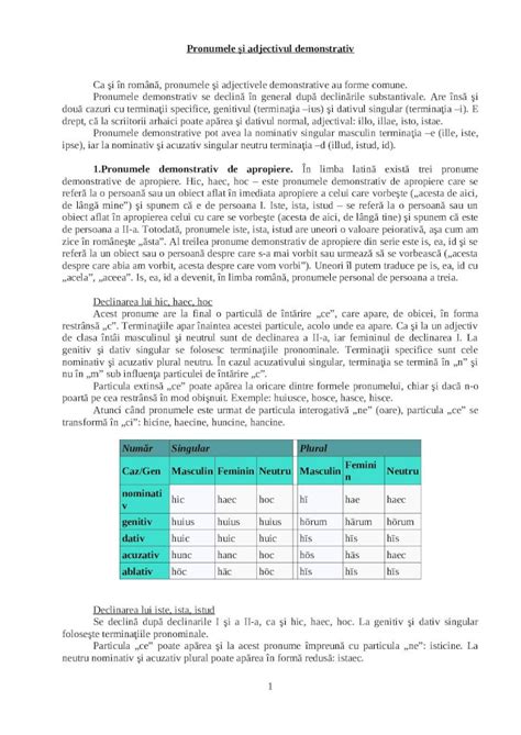 (DOCX) Pronumele Demonstrative din Limba latina - DOKUMEN.TIPS