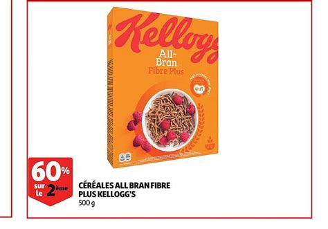 Promo Céréales All Bran Fibre Plus Kellogg s 60 Sur Le 2ème chez