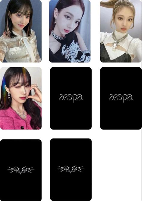 Pc Template Aespa Printable Photo Card Photo Card Template Lomo Card