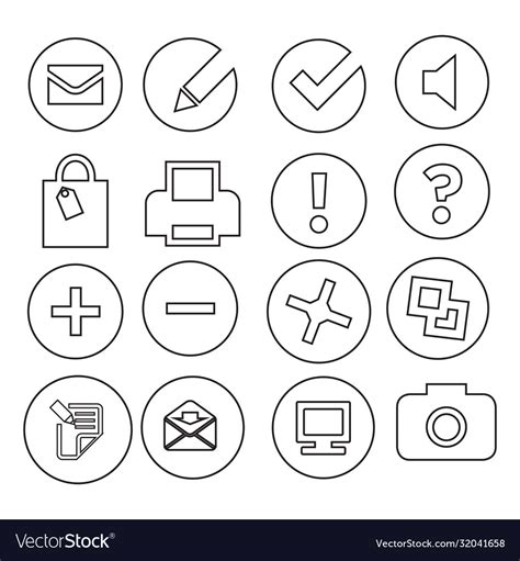 Icons Black And White Online Store Icon Royalty Free Vector