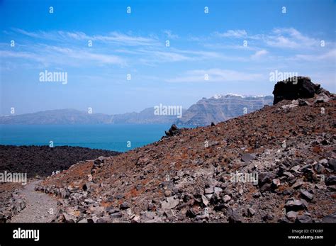 New Volcano And Hot Springs In The Caldera On The Island Of Santorini