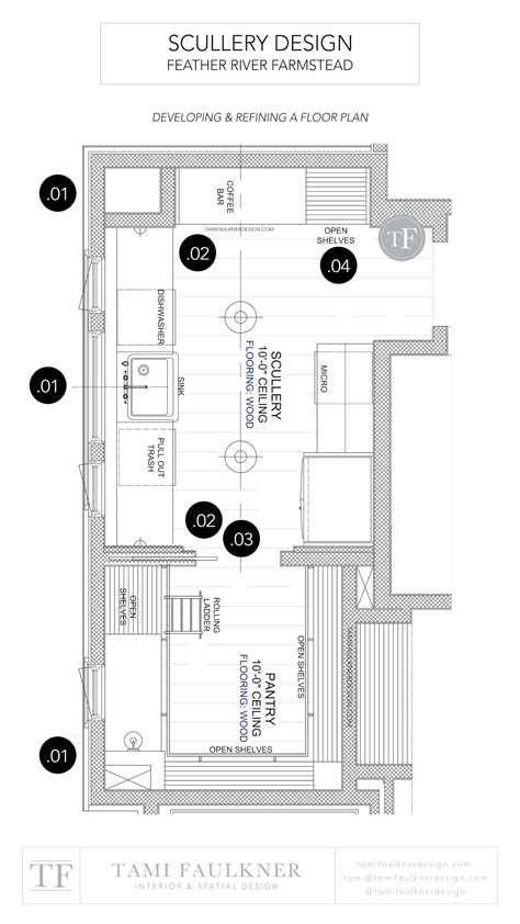 FLOOR PLAN REFINEMENT AND DEVELOPMENT - SCULLERY DESIGN — Tami Faulkner Design