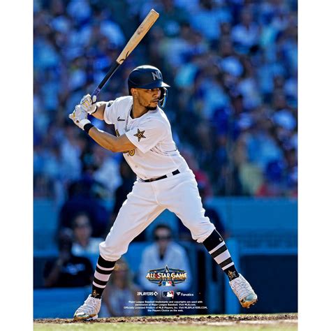 Mookie Betts Los Angeles Dodgers Unsigned Bats In All Star White Jersey