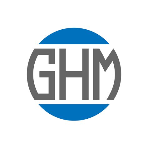 Ghm Letter Logo Design On White Background Ghm Creative Initials