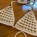 Adorable Waffle Pattern Crochet Bikini Top Etsy