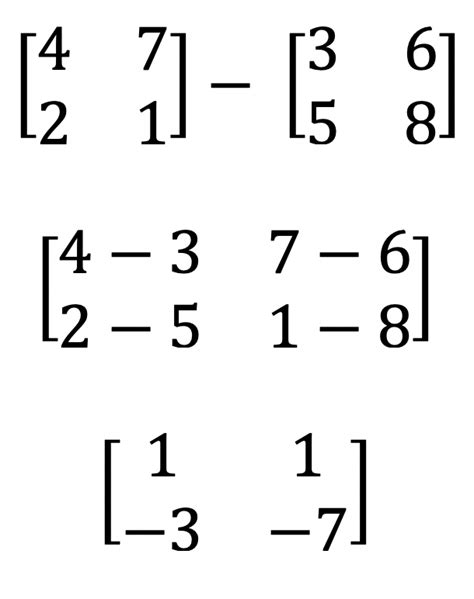 Add And Subtract Matrices Worksheet