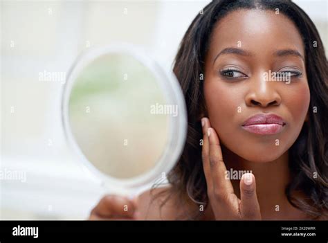 Woman Looking Mirror Hi Res Stock Photography And Images Alamy