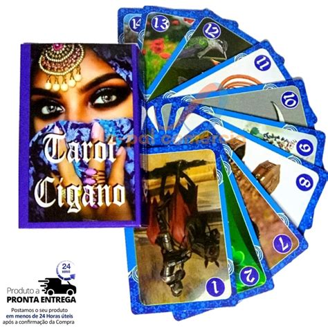 Tarot Cigano 36 Cartas De Taro Lindo Baralho Deck Azul Manual