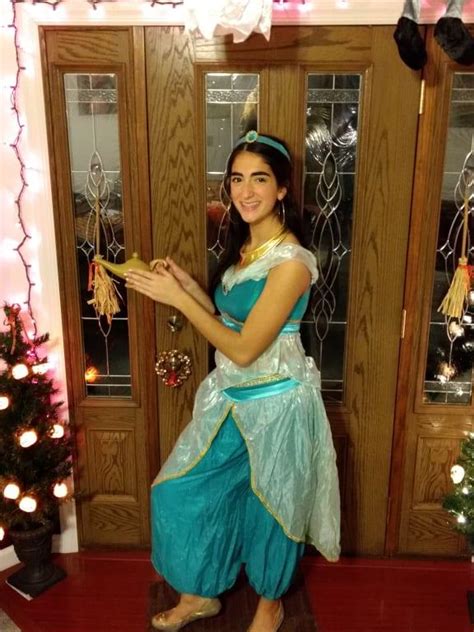 Womens Disney Aladdin Princess Jasmine Blue Outfit With Shirtpants