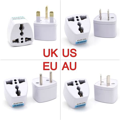 Pc Universal Us Uk Au To Eu Plug Usa To Euro Europe Travel Wall Ac