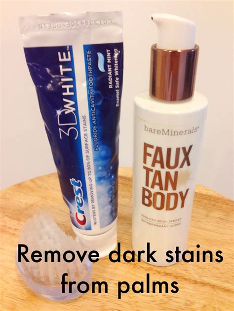 Remove Self Tanning Stains With Whitening Toothpaste