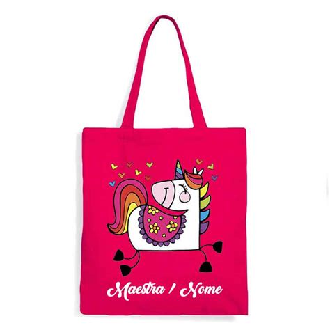 Shopper Maestra Unicorno Idea Regalo