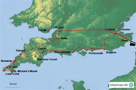 Stepmap Rundreise S Dengland Landkarte F R Gro Britannien