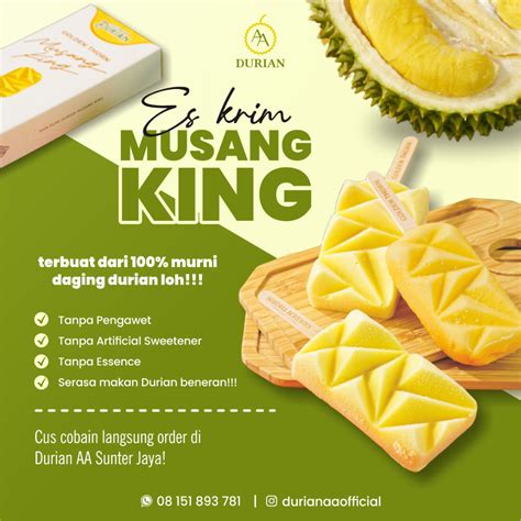 Jual Ice Cream Durian Golden Thorn Musangking Stick Shopee Indonesia