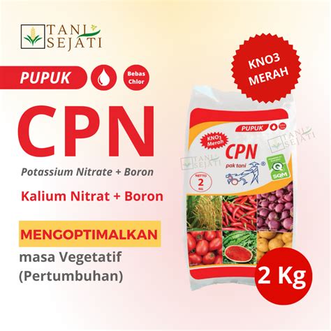 Jual Pupuk KNO3 Merah CPN Pak Tani 2 Kg Pupuk Fase Vegetatif Masa