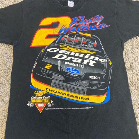 Vintage Single Stitch Nascar Rusty Wallace T Shirt Gem