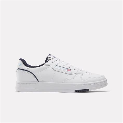 Phase Court Shoes In White Navy Soft Blue Reebok Official Uk