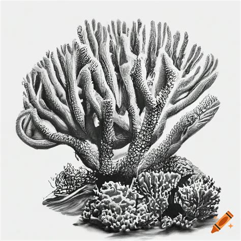 Coral Reef In A Pencil Sketch Style On Craiyon