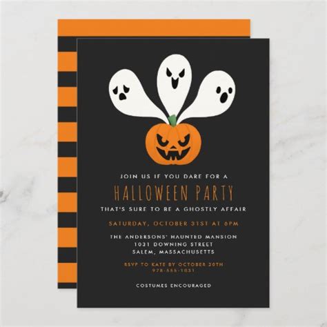 Ghostly Affair Halloween Party Invitation Zazzle