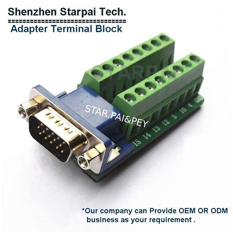 DB15 M2 Female 15Pin Plug Breakout To PCB Board Terminals Connectors