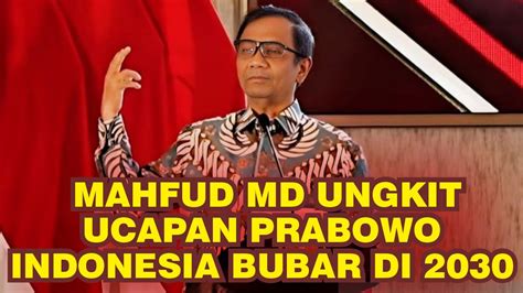 Full Kritik Pedas Mahfud Md Untuk Pemerintahan Jokowi Dalam Acara