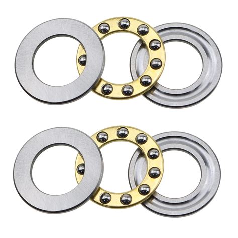 LUORNG 2 Sets 3 In 1 Flat Ball Axial Push Bearings F12 21 Plane Axial