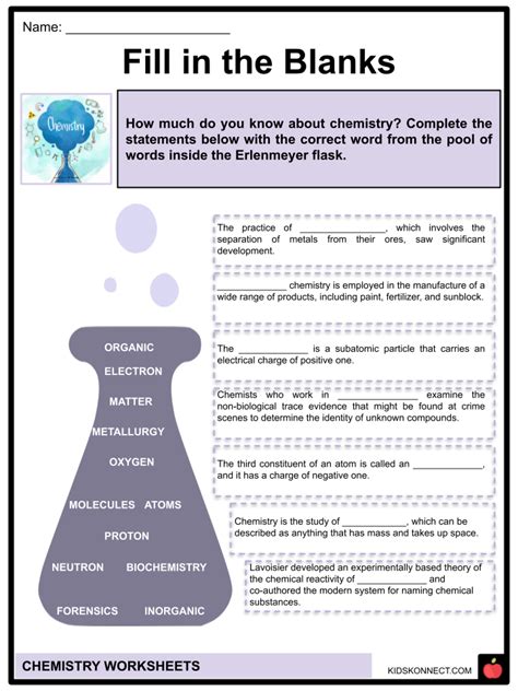 Chemistry Worksheets And Facts Science Discoveries Purpose