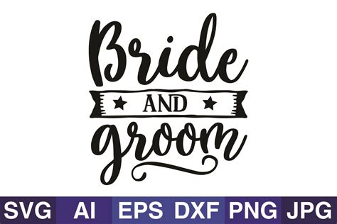 Bride And Groom Wedding Svg Design Graphic By Svg Cut Files Creative