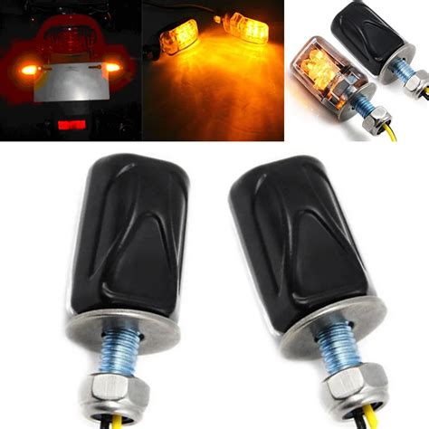 2pcs 12V Universal Motorcycle Super Bright 6 LED Mini Turn Signal Light