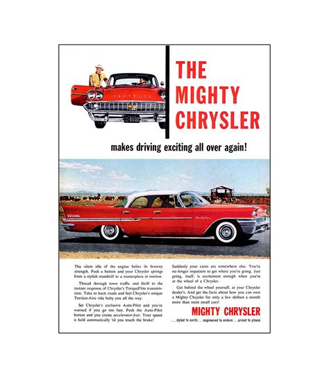 1958 Chrysler Car Print Ads Over Drive Magazine