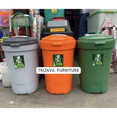 Jual Green Leaf Tempat Sampah Roda Liter Tempat Sampah