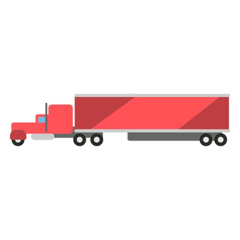 Large Truck Semi Flat PNG & SVG Design For T-Shirts