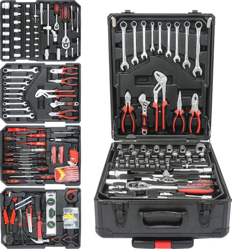 889 Piece Mechanics Tool Set Universal Professional Tool Kit with tools