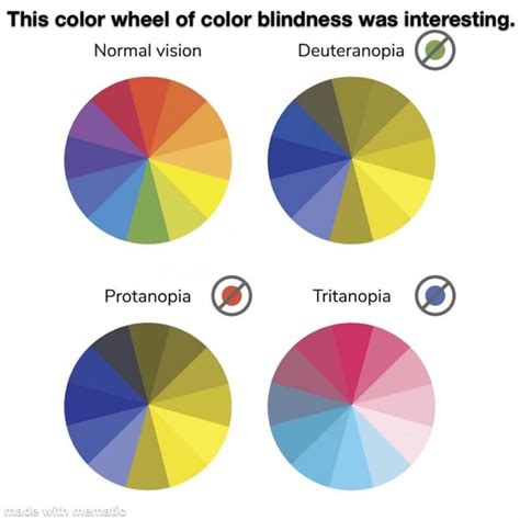 This Color Wheel Of Color Blindness Was Interesting Normal Vision