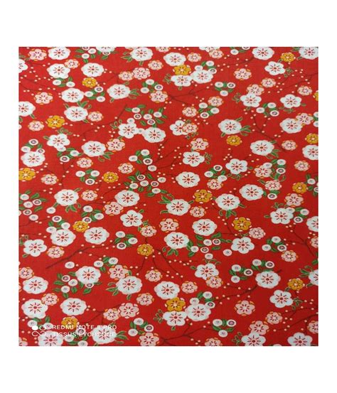 Tissu Coton Petite Fleur Japon Oekotex Rouge Style Liberty