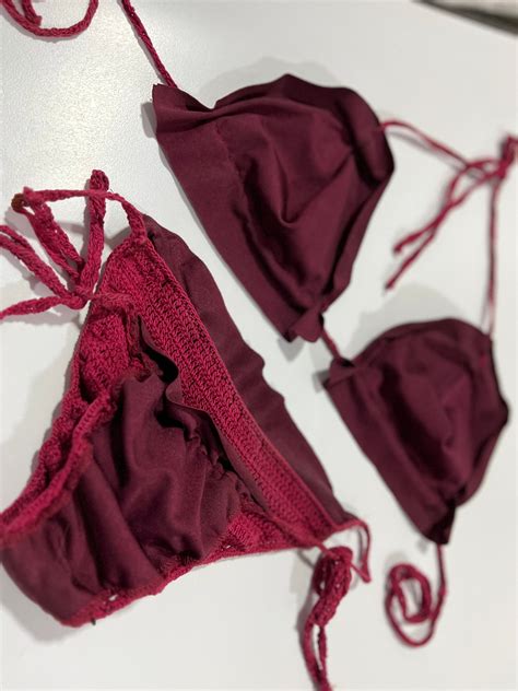 Crochet Bikini Set Crochet Swimsuit Handmade Swimwear Woman Swimsuit