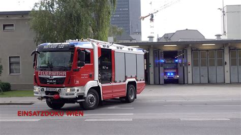 2x HLF Berufsfeuerwehr Wien Feuerwache Landstraße YouTube