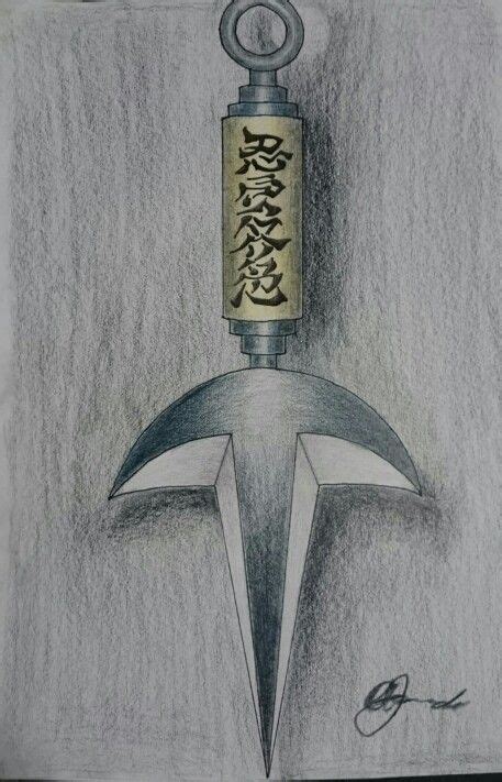 Finished Minato's Flying Thunder God kunai | Ideias para caderno de ...