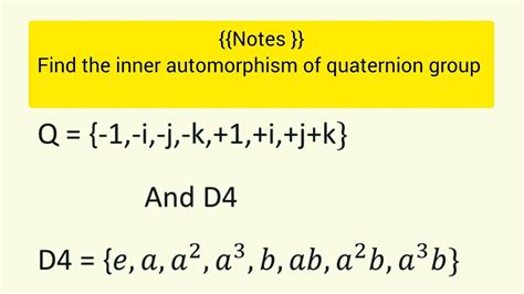 Inner Automarphism Of Quaternion Group And D Inner Automorphism