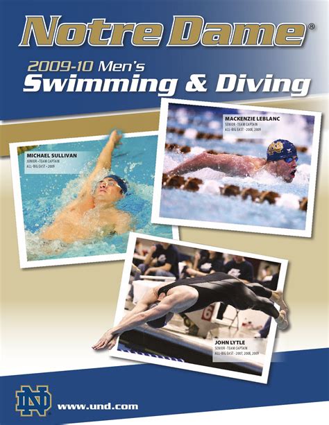 2009 10 Notre Dame Men S Swimming Information Guide By Chris Masters Issuu