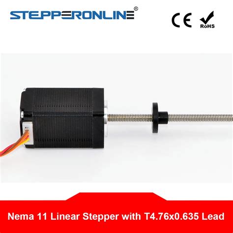 101 มมความยาว Nema 11 ภายนอก Stepper มอเตอร์ Actuator 075a ตะกั่ว 4