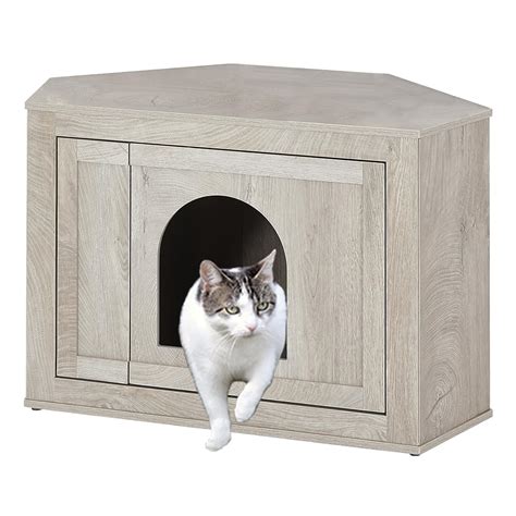 Snapklik Unipaws Furniture Corner Cat Litter Box Enclosure