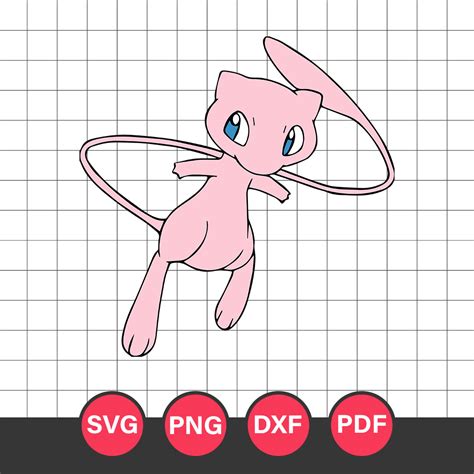 Mew Svg, Pokemon Characters Svg, Pokemon Svg, Anime Svg, Png | Inspire ...