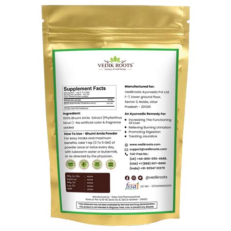 100% Pure Bhumi Amla Powder: Boost Liver Health – Vedikroots