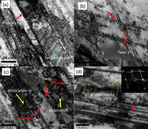 The Tem Bright Field Image Is Showing Twinning In Blocky Austenite