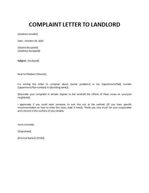 Sample Complaint Letter To Hoa About Neighbor