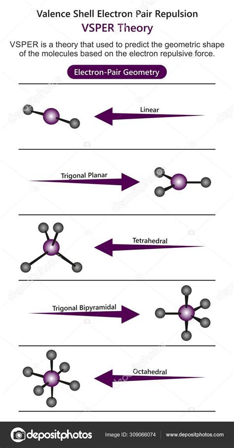 Valence Shell Electron Pair Repulsion Vsper Theory Infographic Diagram ...